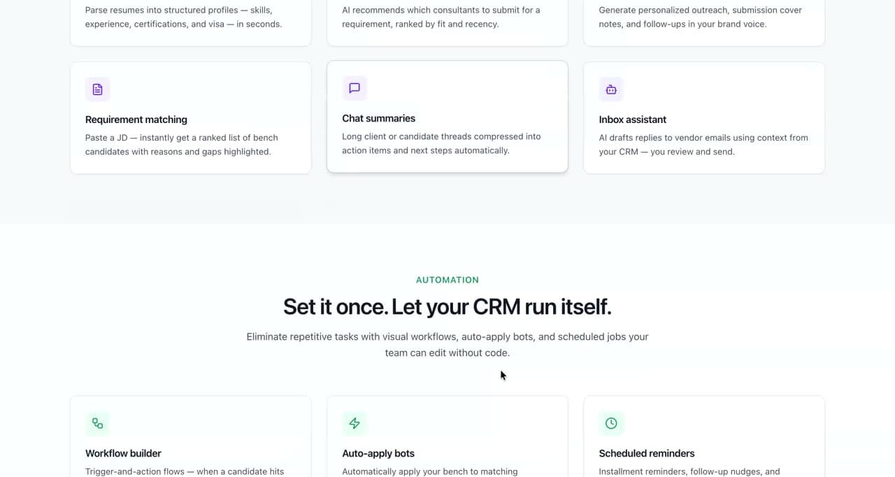 HRMS AI CRM — screen 1