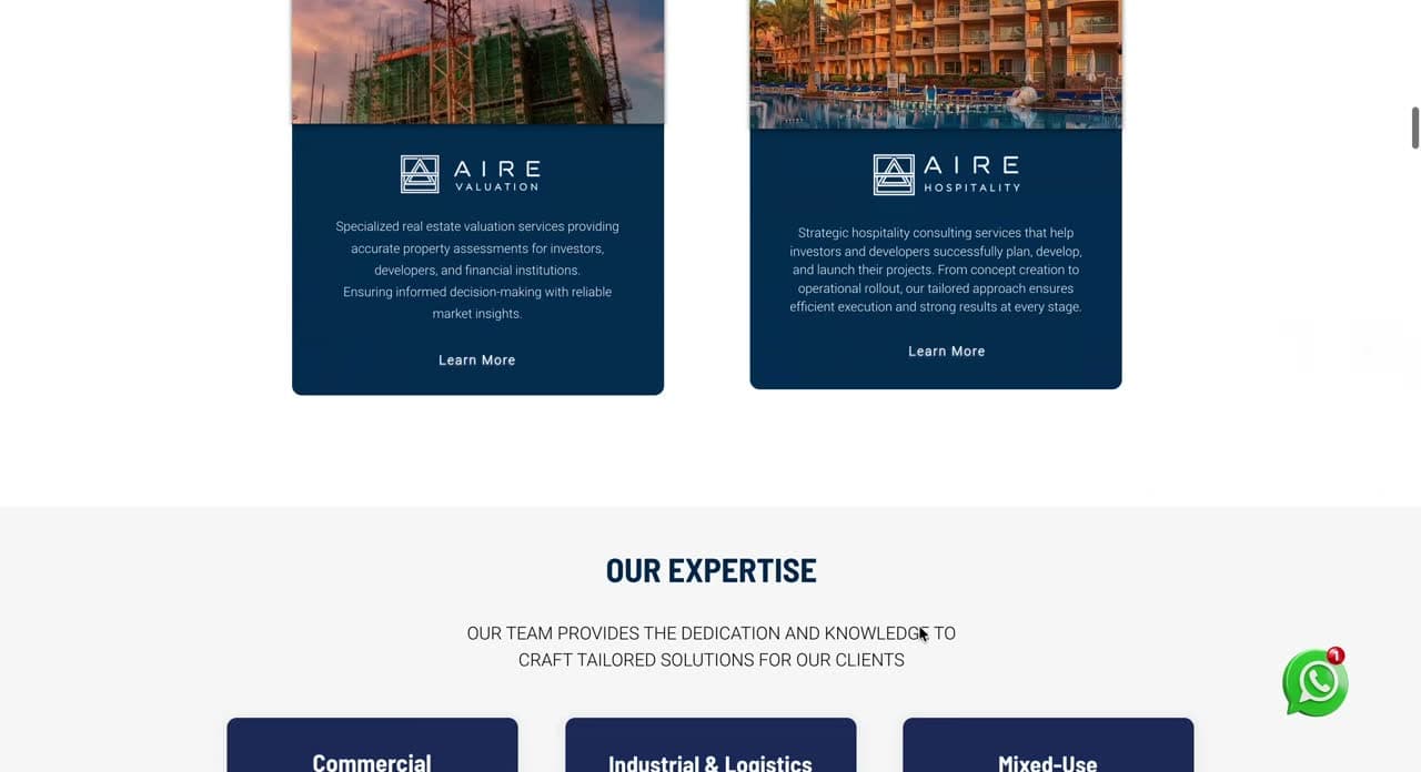 Aire Real Estate — screen 1