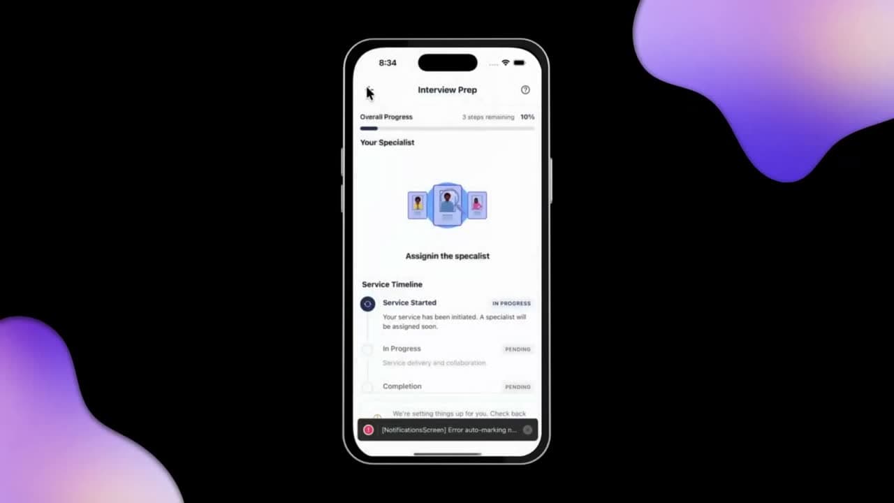 Candidate App — screen 1