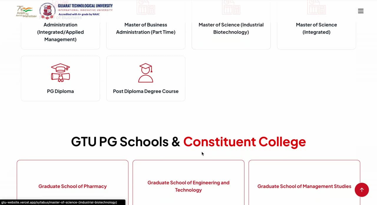 GTU Website Redesign — screen 3